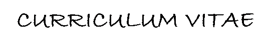 Text Box: CURRICULUM VITAE 
